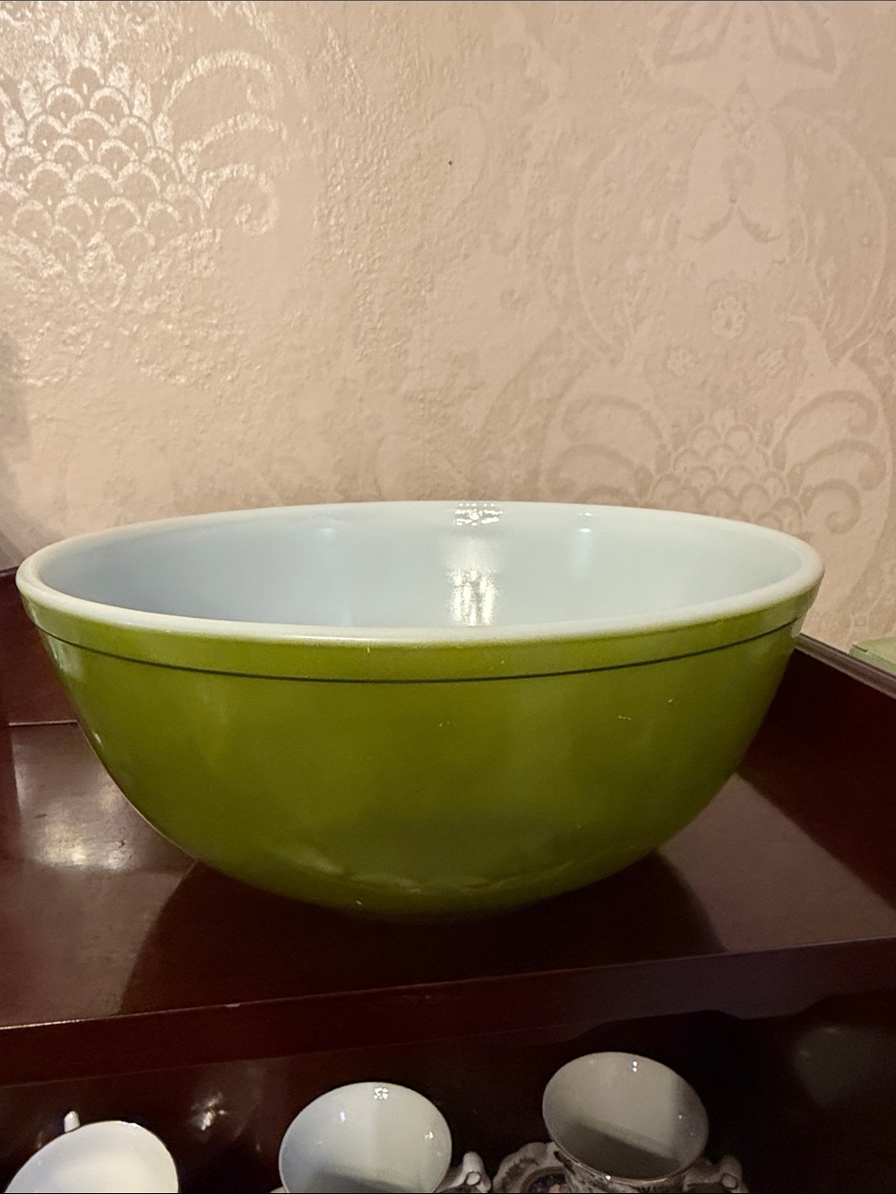 Vintage 4 QT 404 Pyrex Olive Green Mixing Bowl